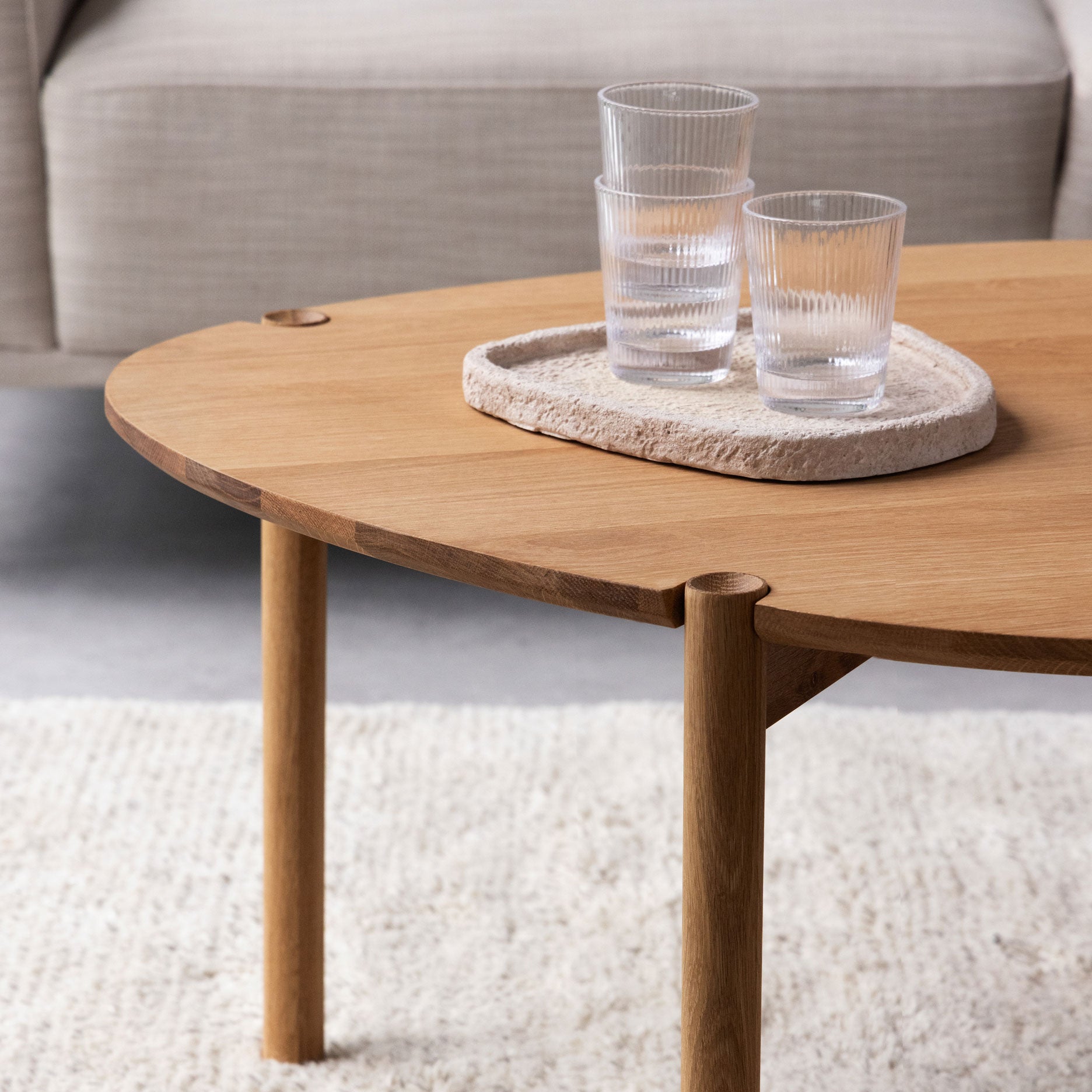 Colo Cross sofabord FSC certificeret egetræ H43 cm